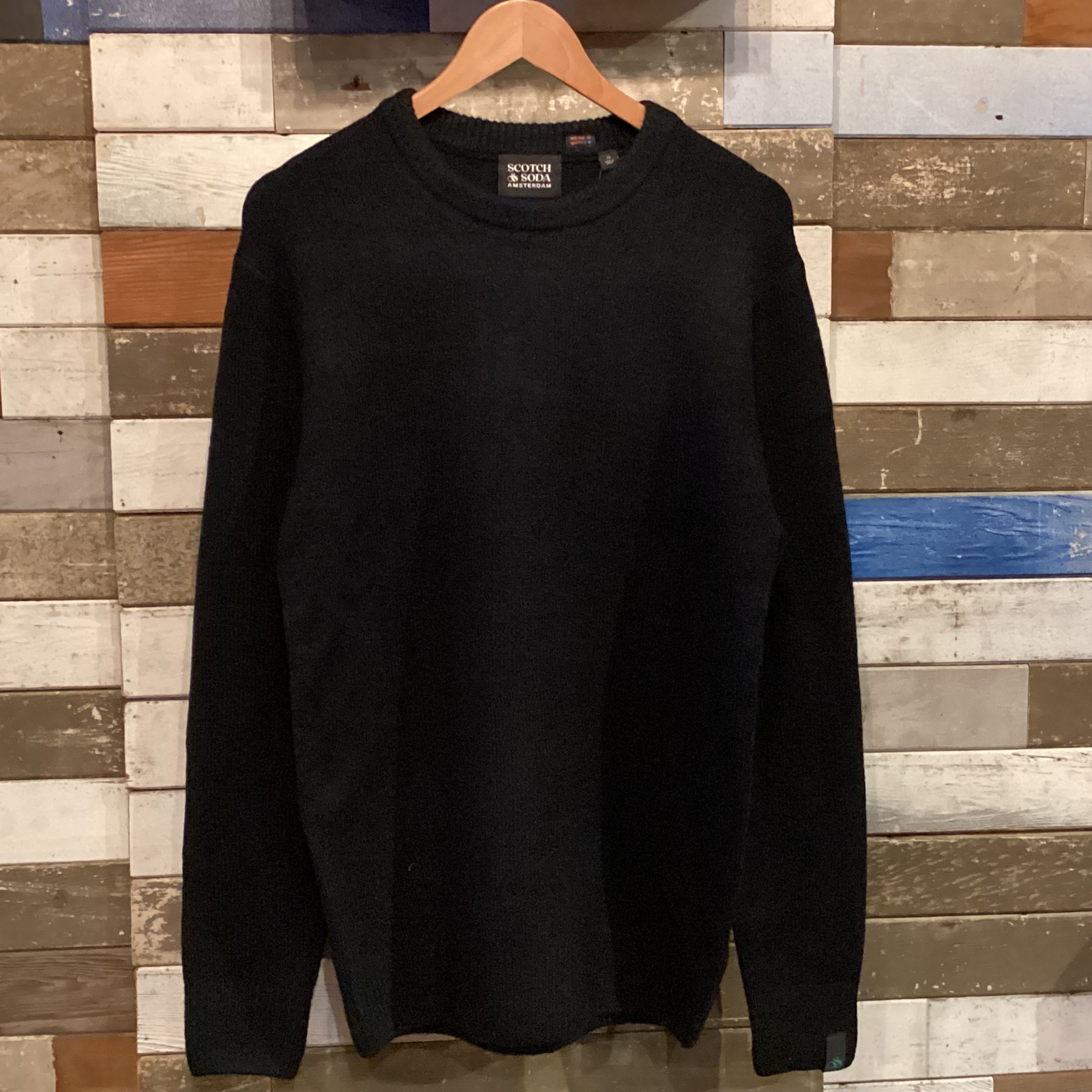 Scotch & Soda Softy Knit Pullover Sweater - Navy Night - 1 - Tops - Knit Sweaters