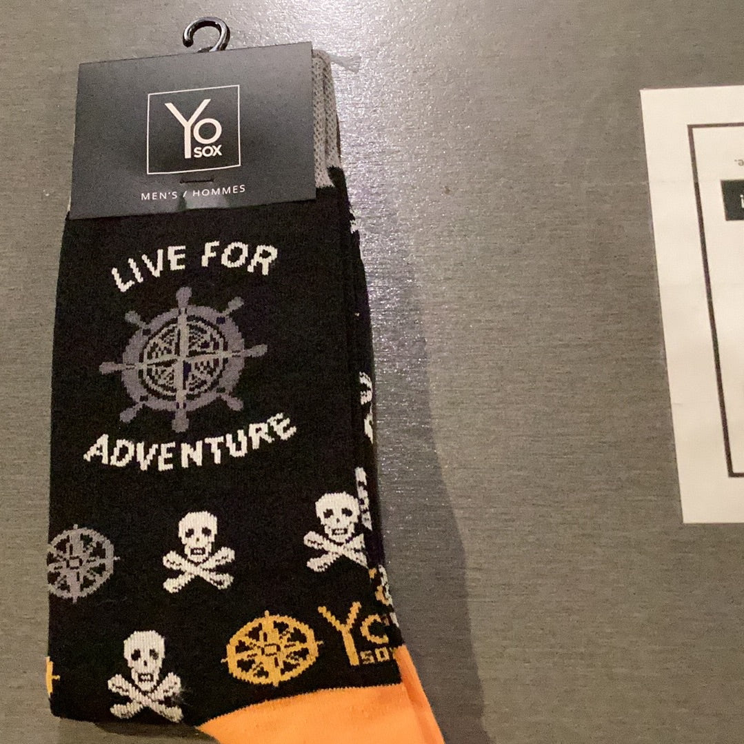 Yo Sox Adventure Crew Socks - Black