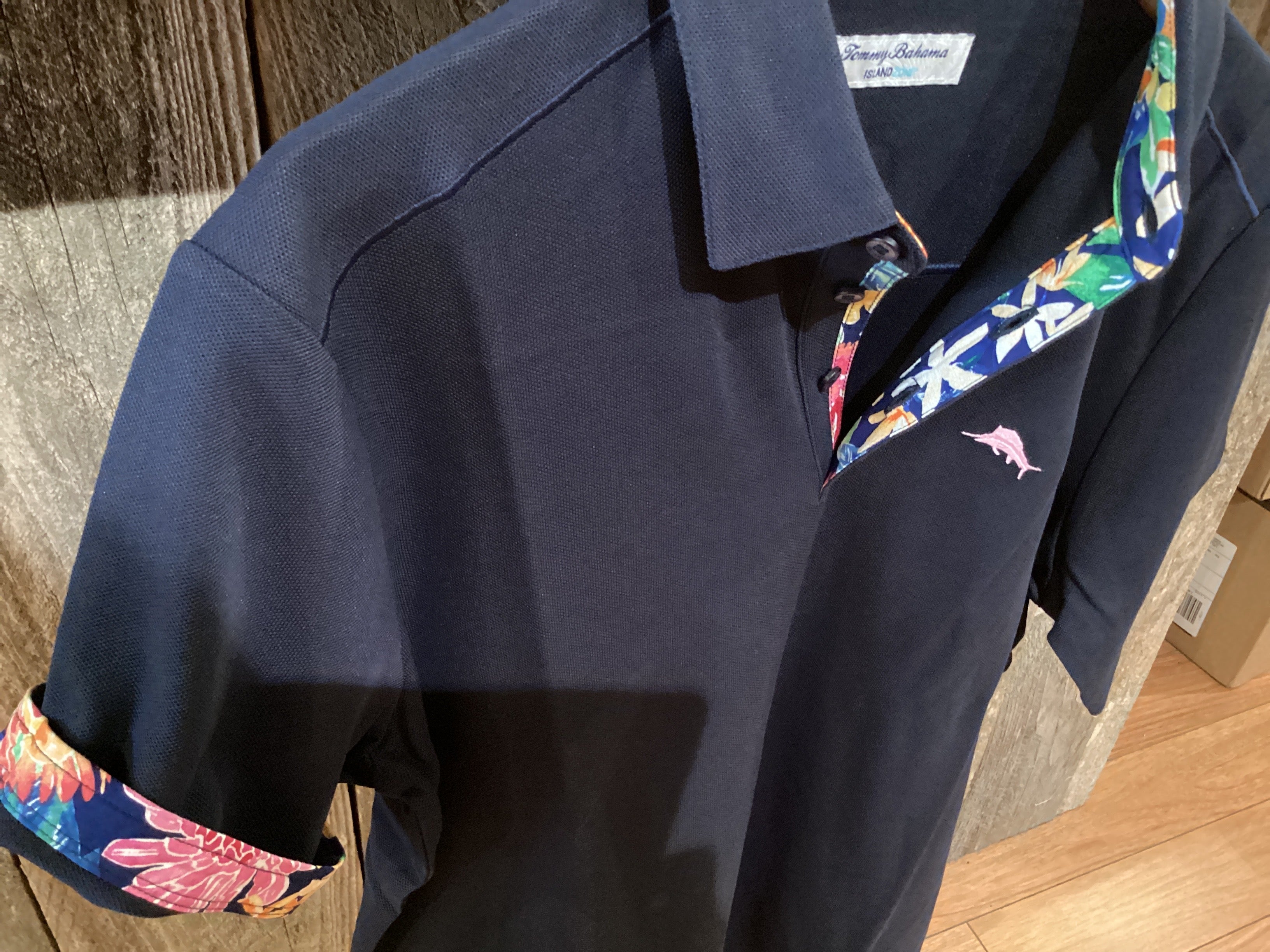 'Tommy Bahama Perfectly Paradise IslandZone Five O'Clock Polo' in 'Passion Peach Heather' colour