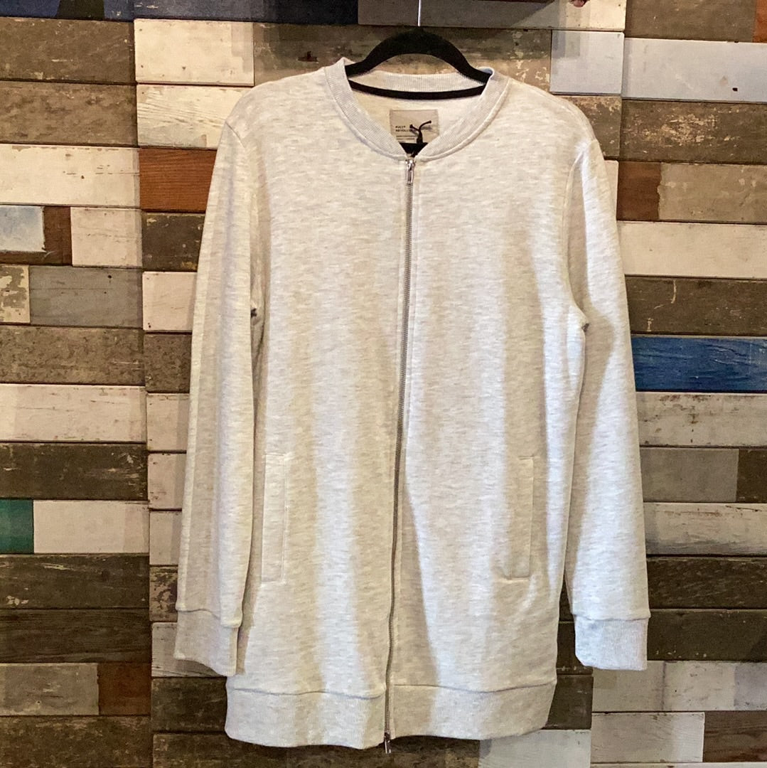 'Revolution 2465 Long Cardigan' in 'Light Grey' colour