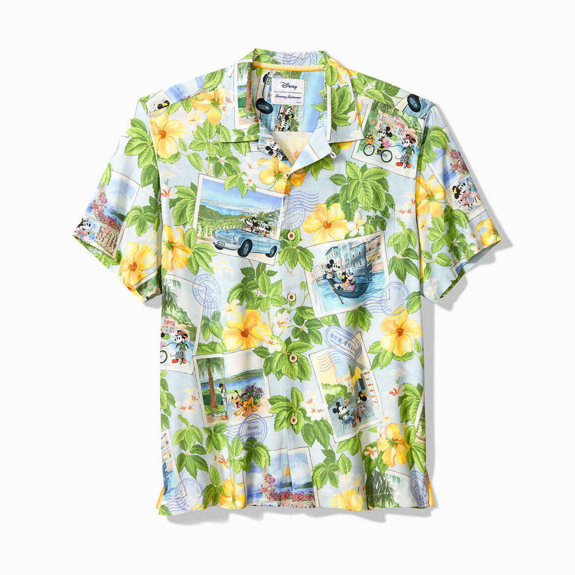 'Tommy Bahama Disney Postcard to Paradise Linen Camp Shirt' in 'Continental' colour