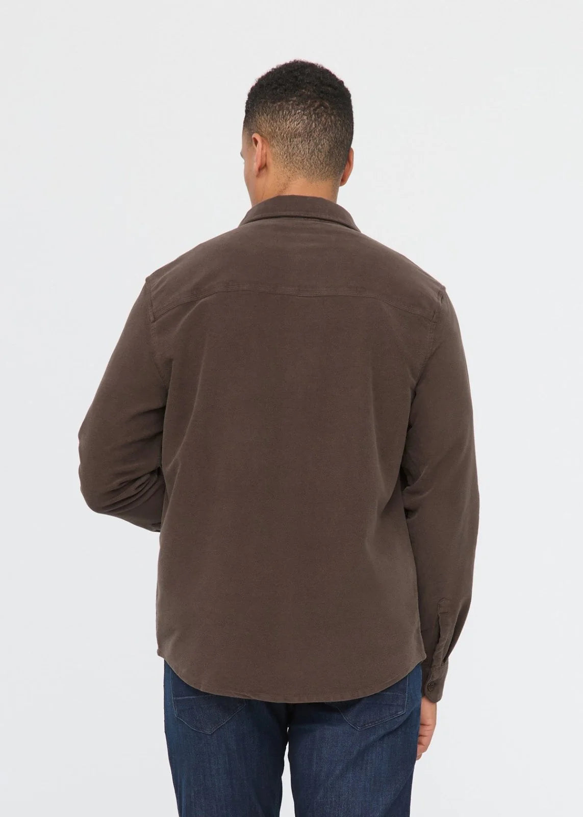 'Du/er No Sweat Moleskin Shirt' in 'Mocha' colour