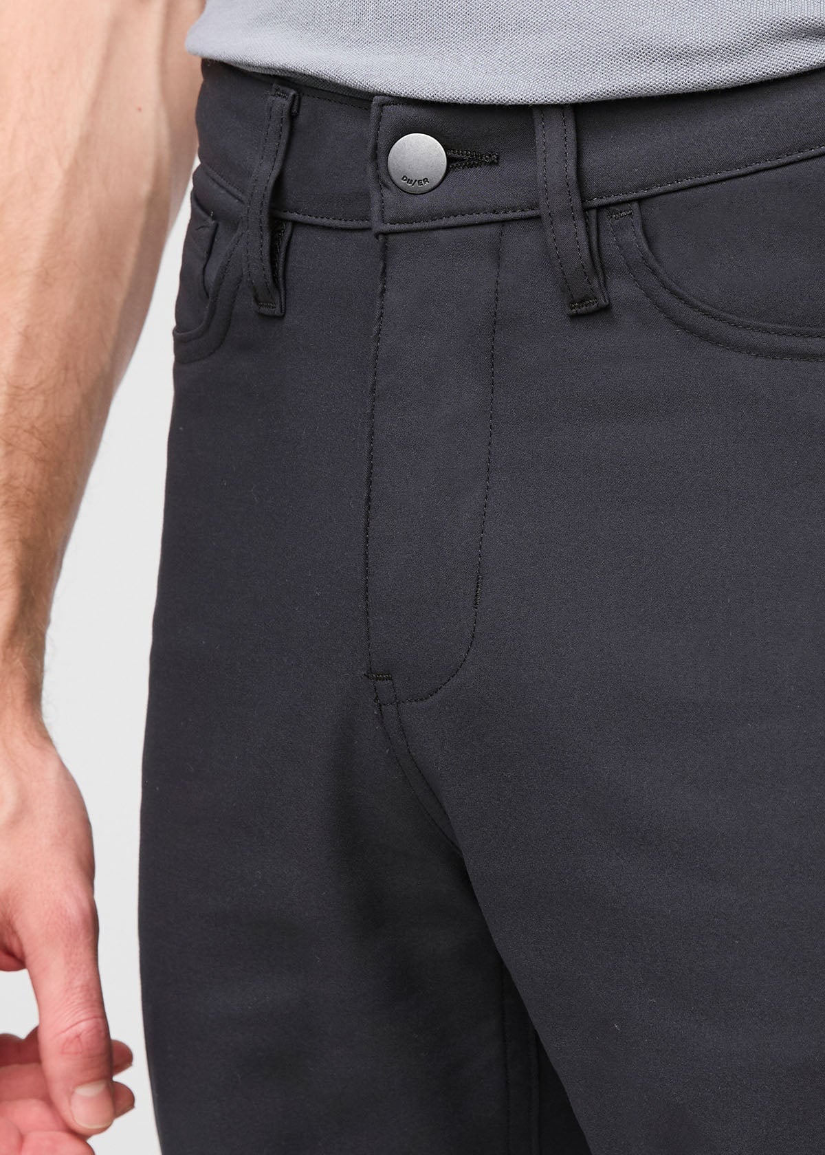 'Du/er NuStretch 5 Pocket Pant Slim' in 'Black' colour