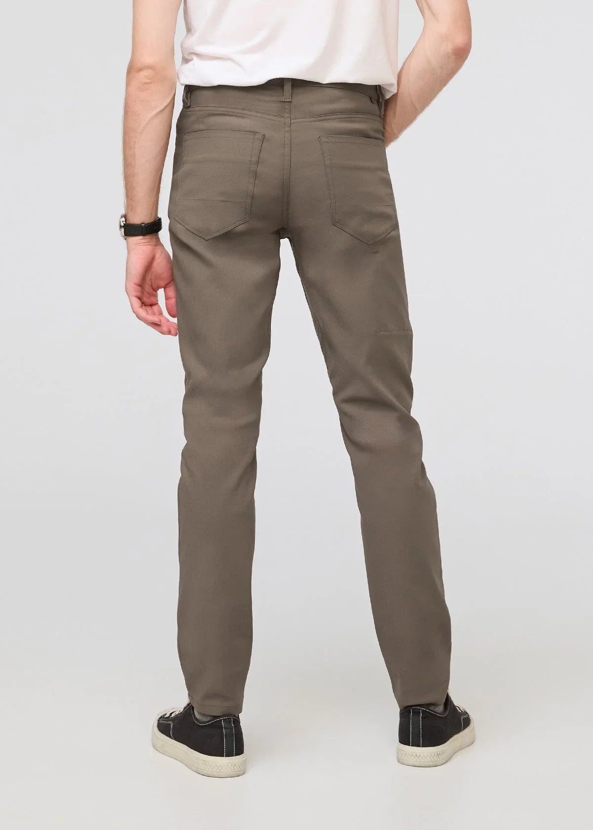 'Du/er NuStretch 5 Pocket Pant Slim' in 'Thyme' colour