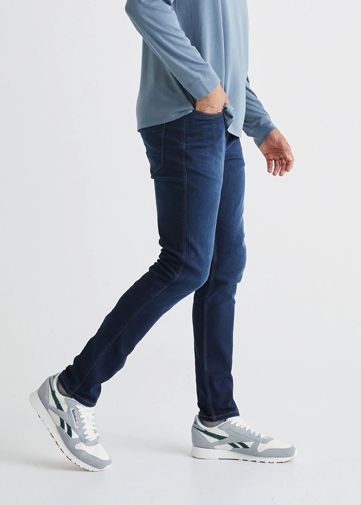 'Du/er Performance Denim Jean Slim - Dark Stone' in 'Dark Stone' colour