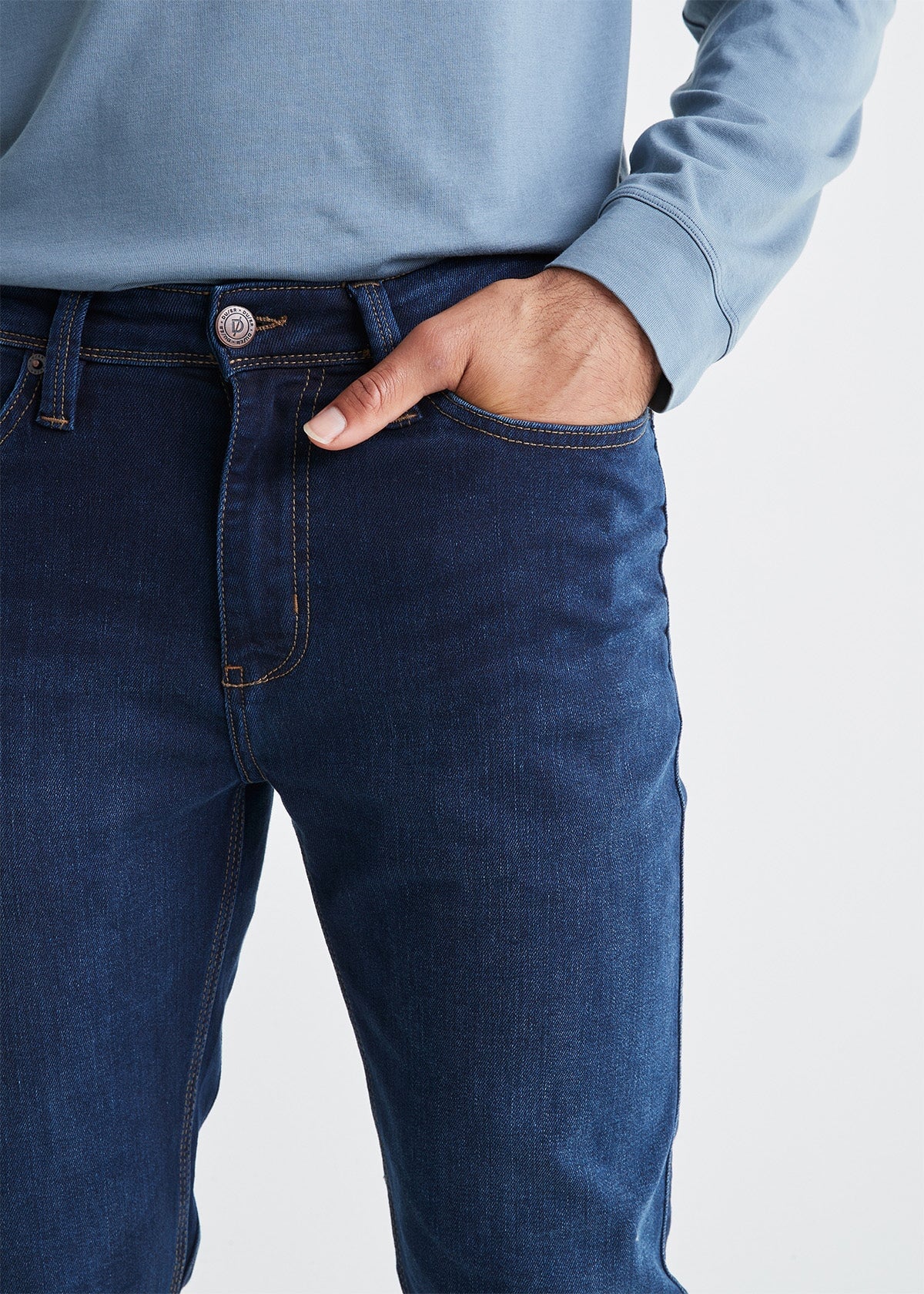 'Du/er Performance Denim Jean Slim - Dark Stone' in 'Dark Stone' colour