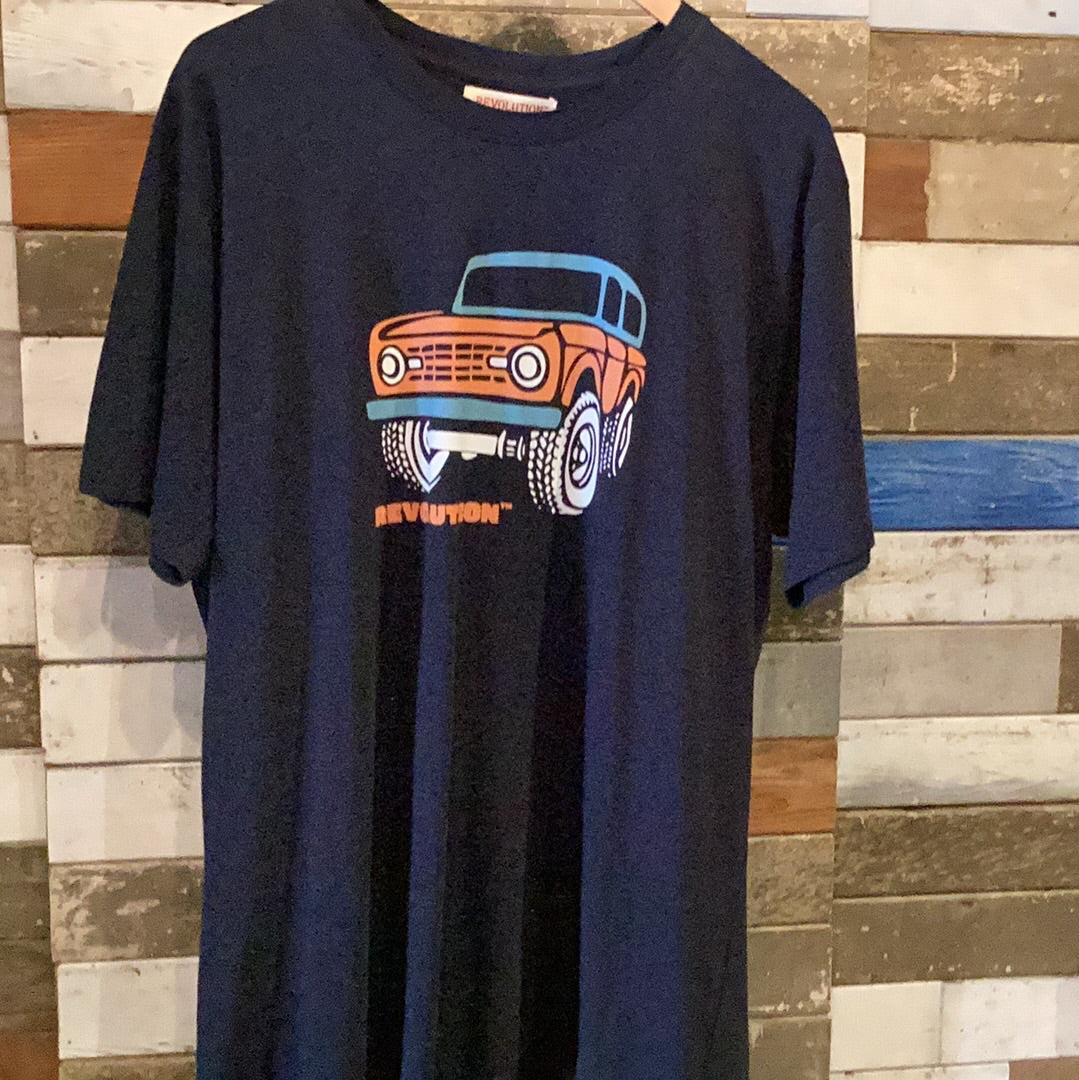 'Revolution 1289 Jeep Print T-Shirt' in 'Navy' colour