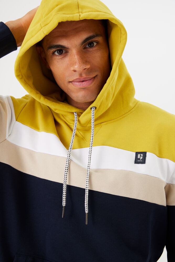 'Garcia N41271 Colour Block Pullover Hoodie' in 'Blue' colour