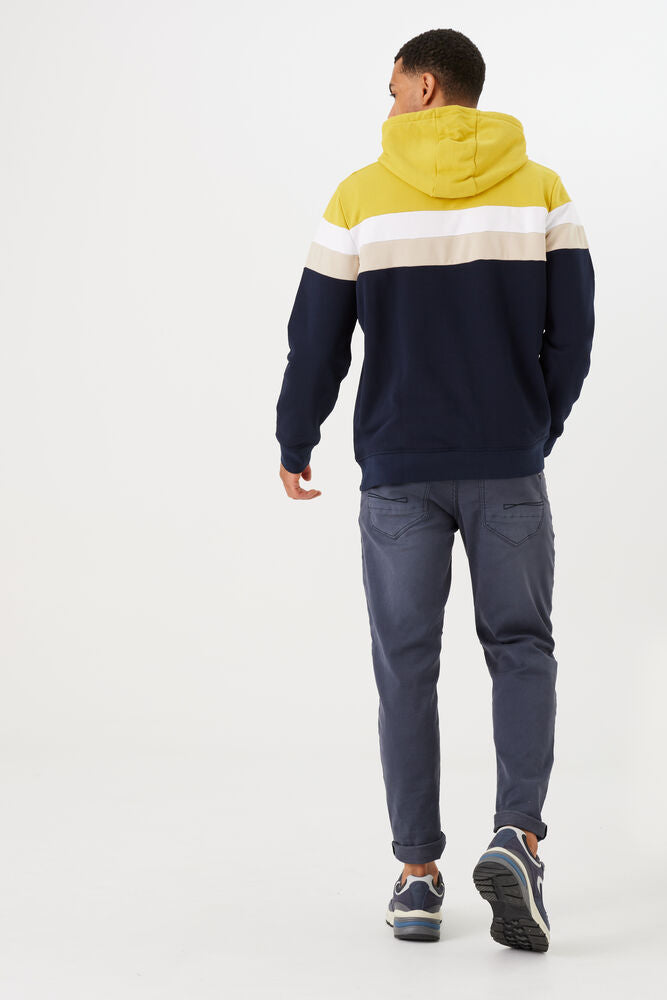 'Garcia N41271 Colour Block Pullover Hoodie' in 'Blue' colour