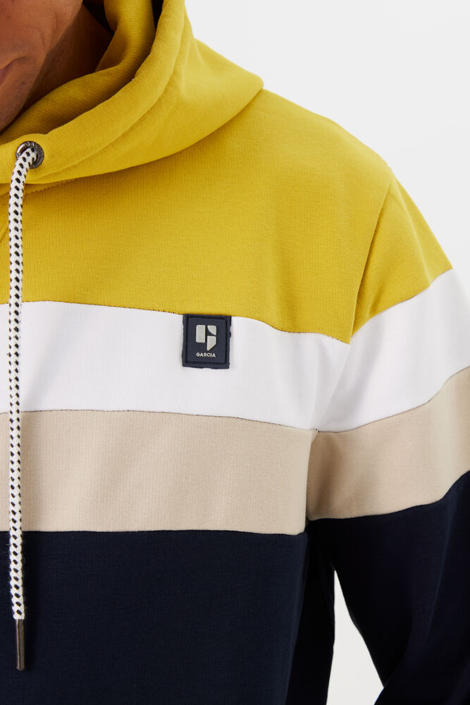 'Garcia N41271 Colour Block Pullover Hoodie' in 'Blue' colour