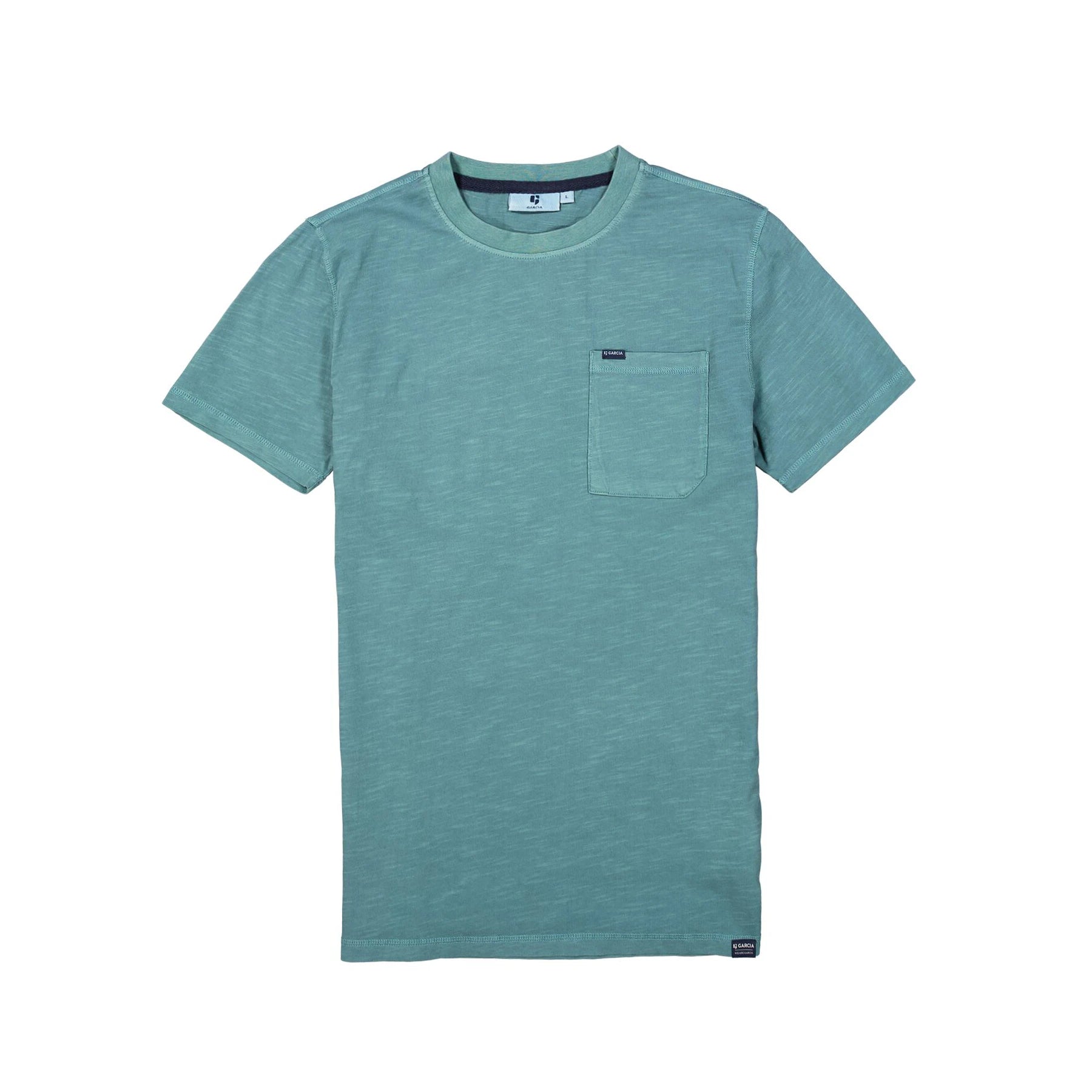 'Garcia T41202 Short Sleeve Pocket T-Shirt' in 'Jade Green' colour.