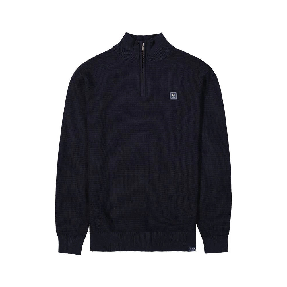 'Garcia T41241 Quarter Zip Sweater' in 'Navy' colour