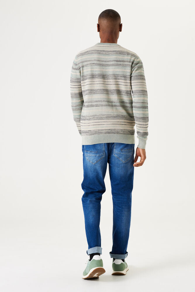 'Garcia T41243 Pullover Knit Sweater' in 'Striped' colour