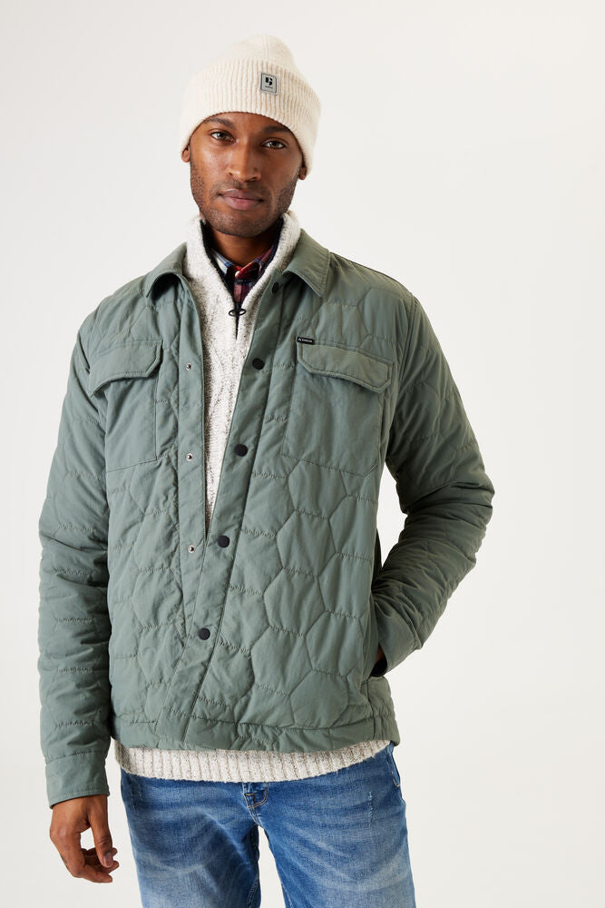 'Garcia U41103 Lightweight Overshirt' in 'Sage Green' colour