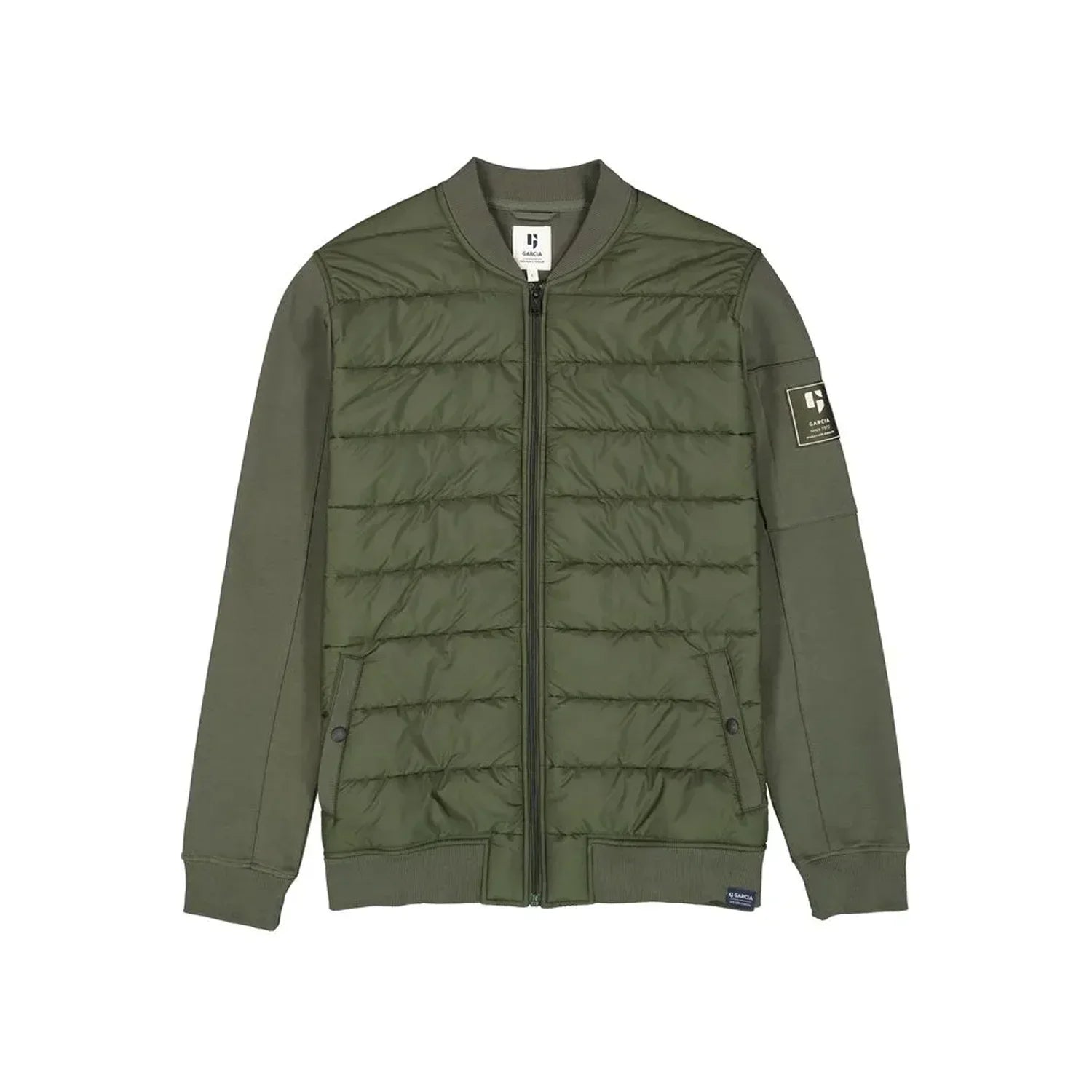 'Garcia I31267 Green Bomber Vest' in 'Green' colour