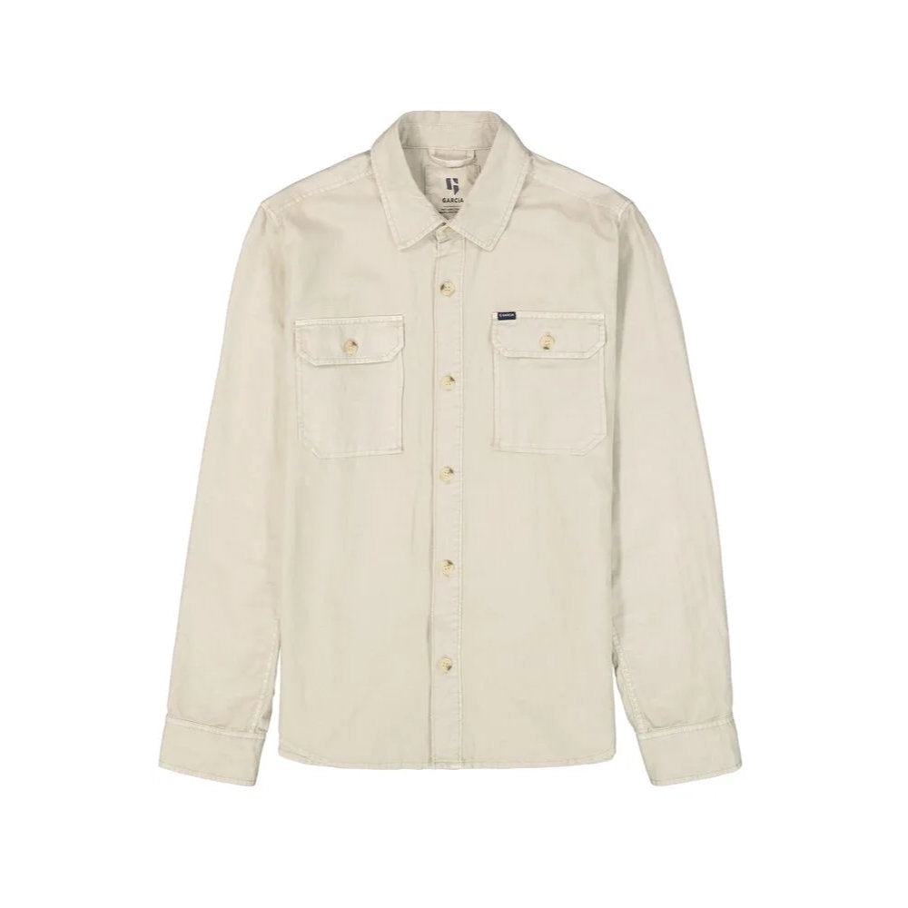 'Garcia P41300 Overshirt L/S' in 'Beige' colour