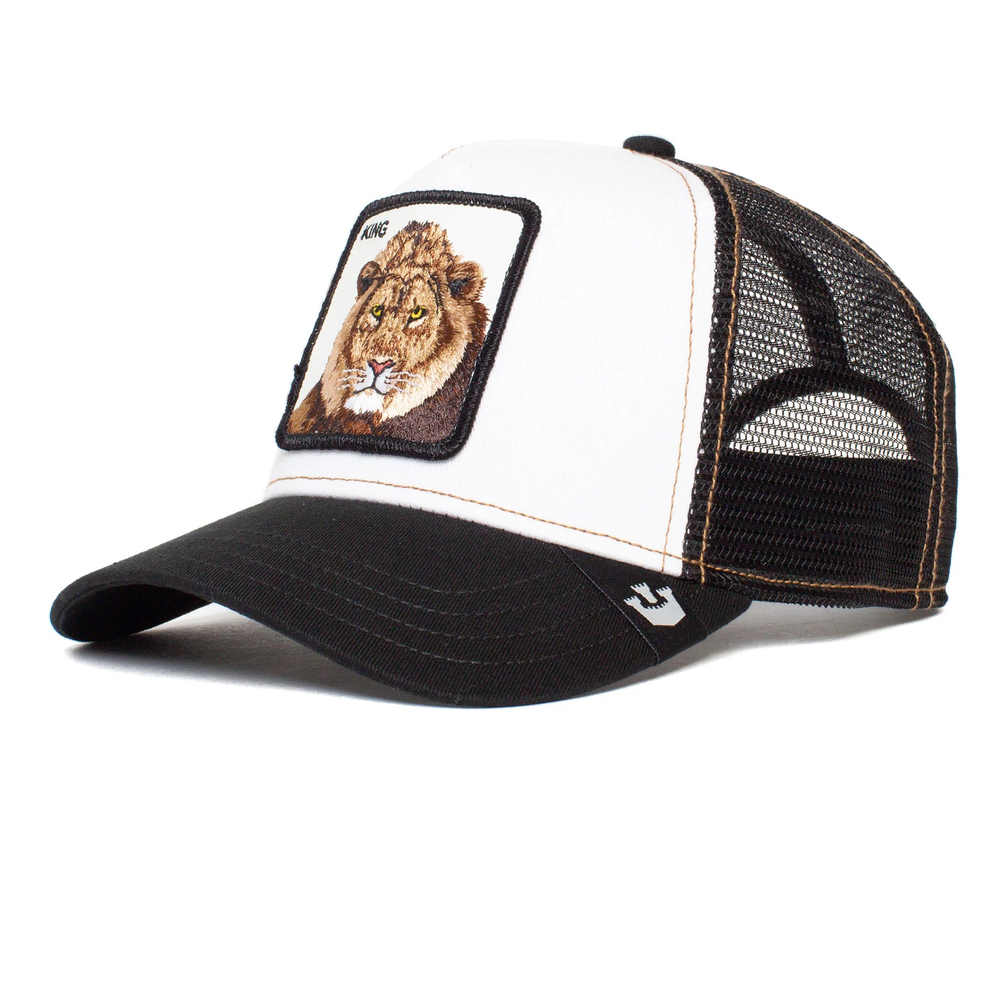 'Goorin Bros. The King Lion Trucker Hat' in 'Black' colour