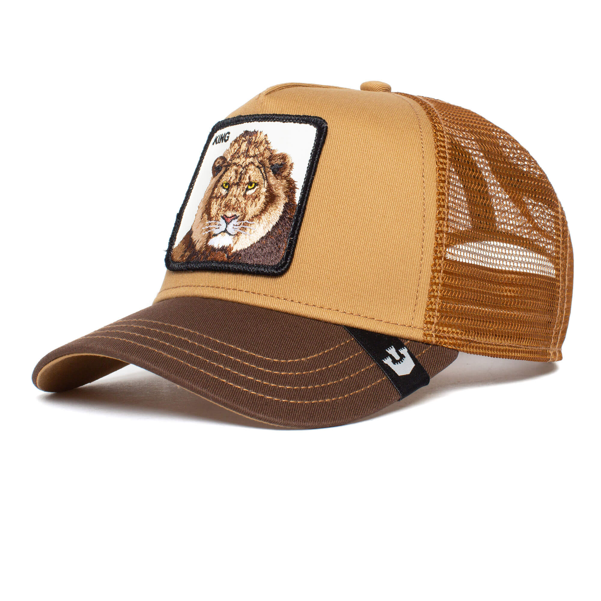 'Goorin Bros. The King Lion Trucker Hat' in 'Whiskey' colour