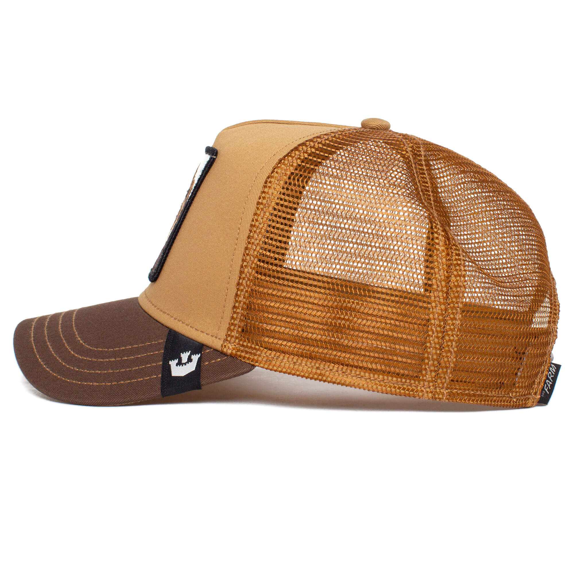 'Goorin Bros. The King Lion Trucker Hat' in 'Whiskey' colour