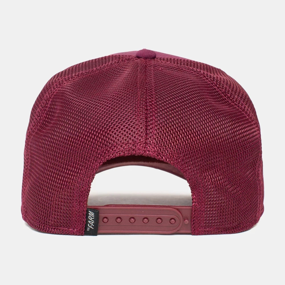 'Goorin Bros. Gateway Trucker Hat' in 'Maroon' colour