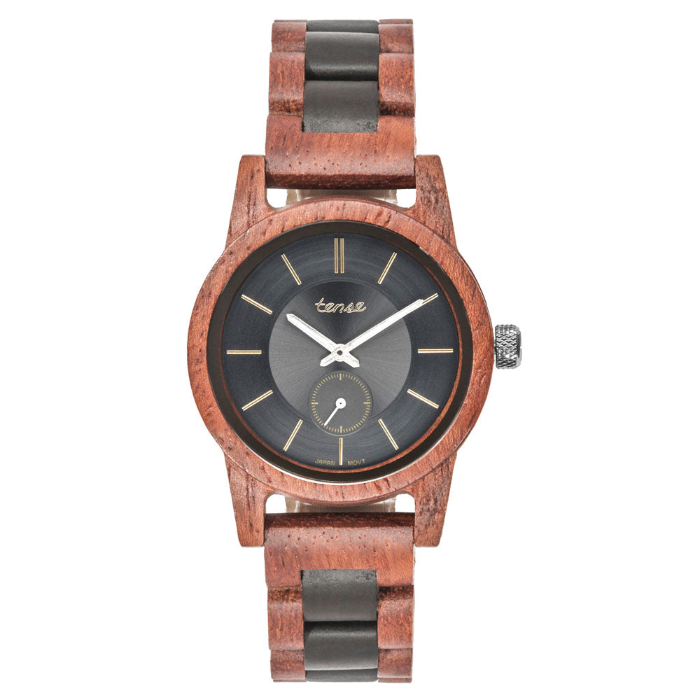 'Tense Hampton ll Wooden Watch' in 'Katalox/Leadwood' colour