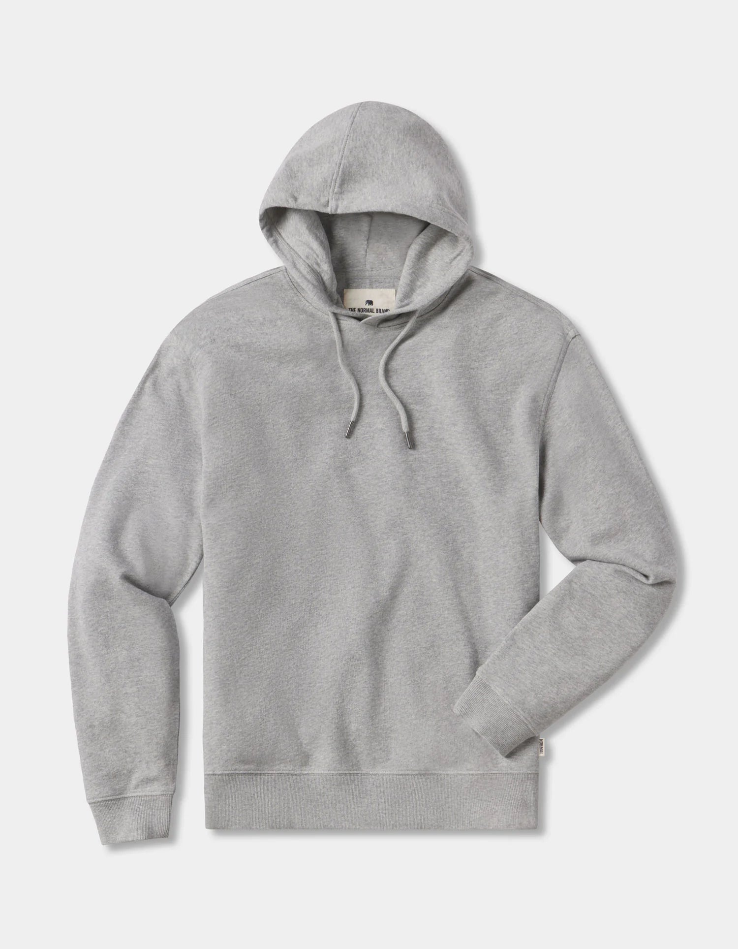 'The Normal Brand Cole Terry Hoodie' in 'Heathered Grey' colour