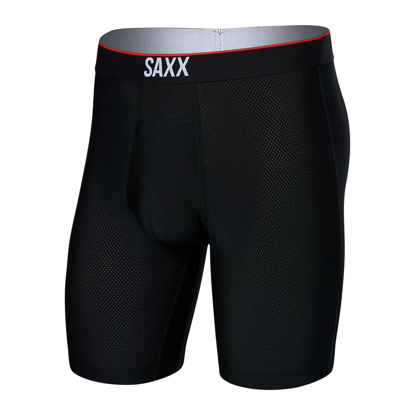 'SAXX Training Short Light-Compression Mesh Long Leg - Black' in 'Black' colour