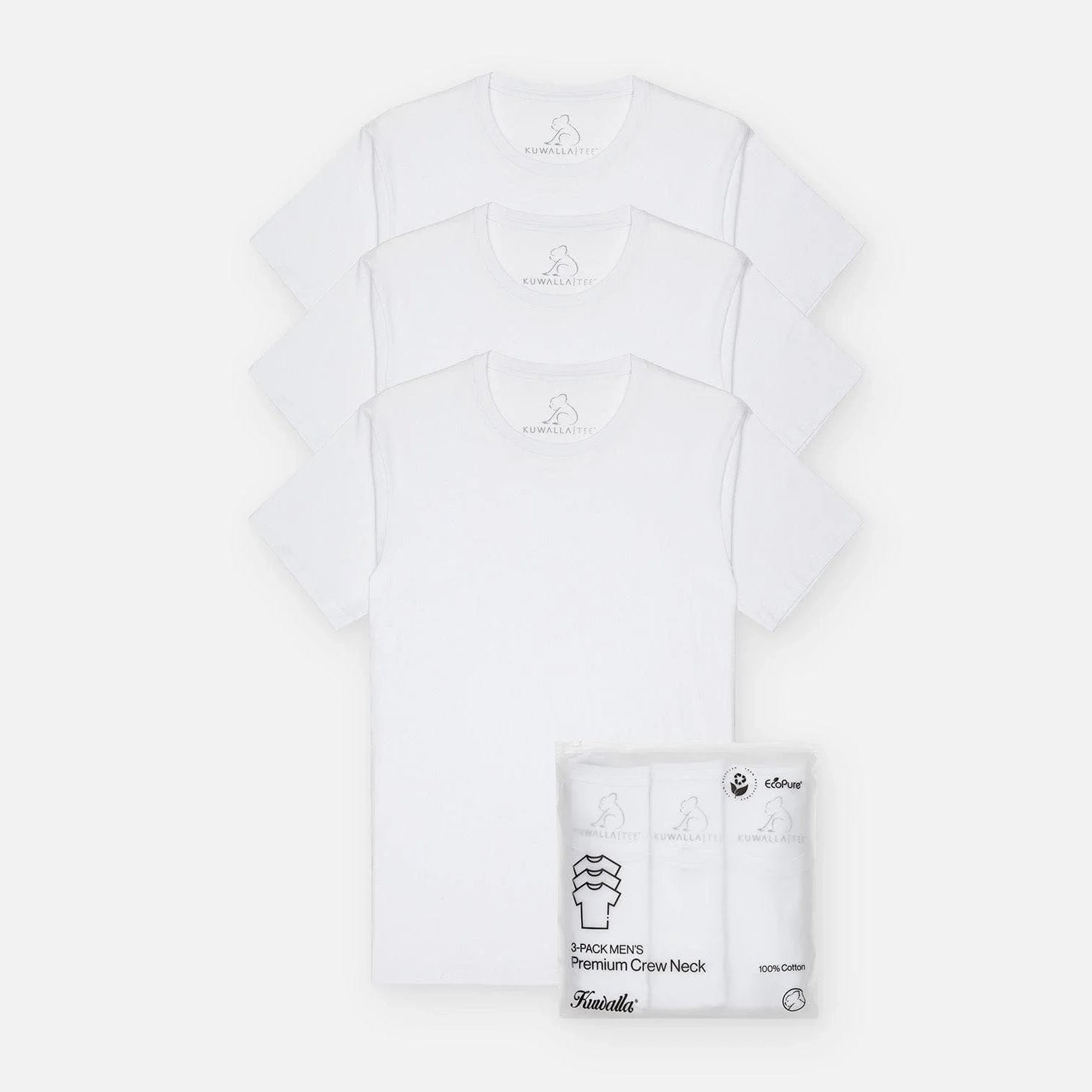 'Kuwalla Tee 3 Pack Crewneck Tees' in 'White' colours
