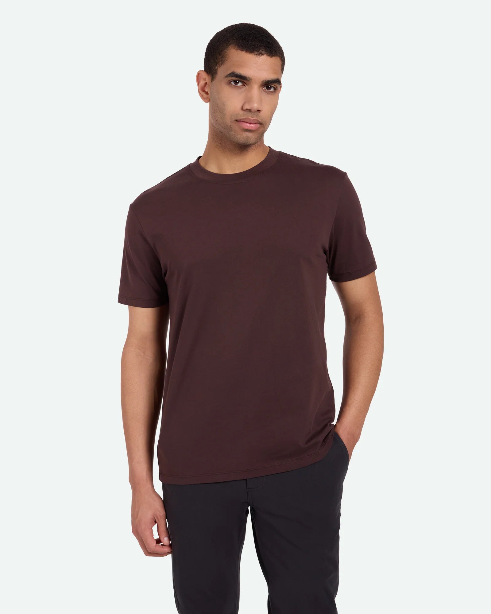 'Minimum Aarhus G029 Tee' in 'Coffee Bean' colour
