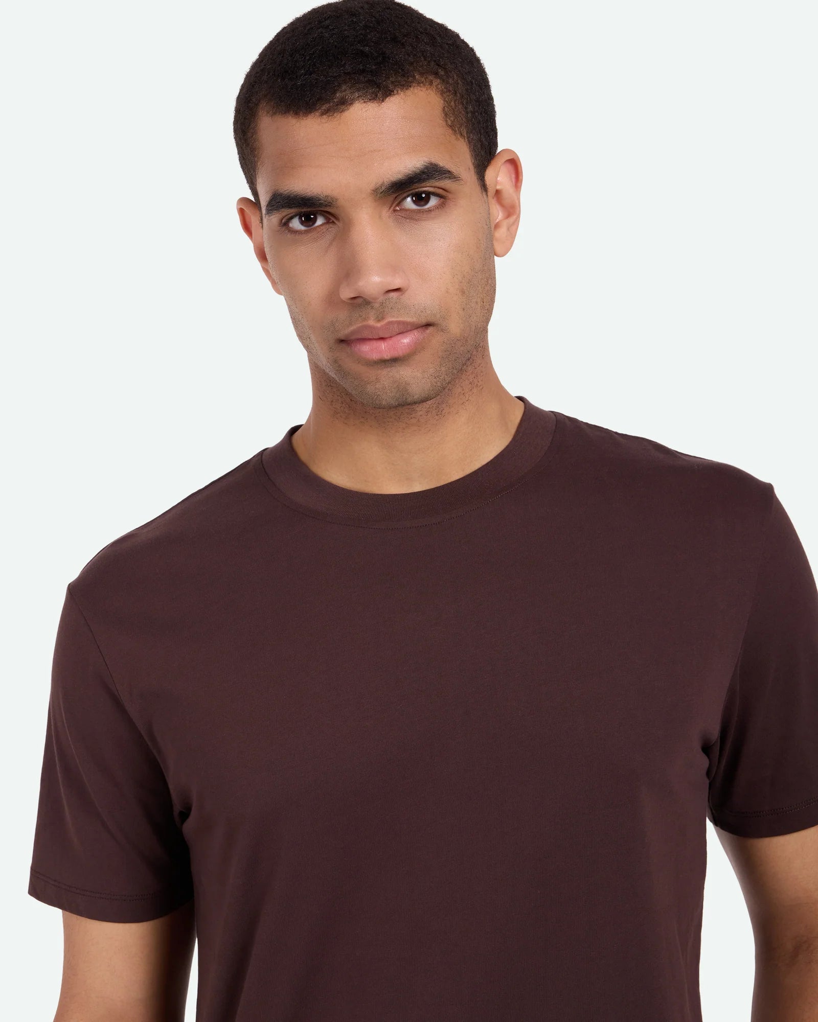 'Minimum Aarhus G029 Tee' in 'Coffee Bean' colour