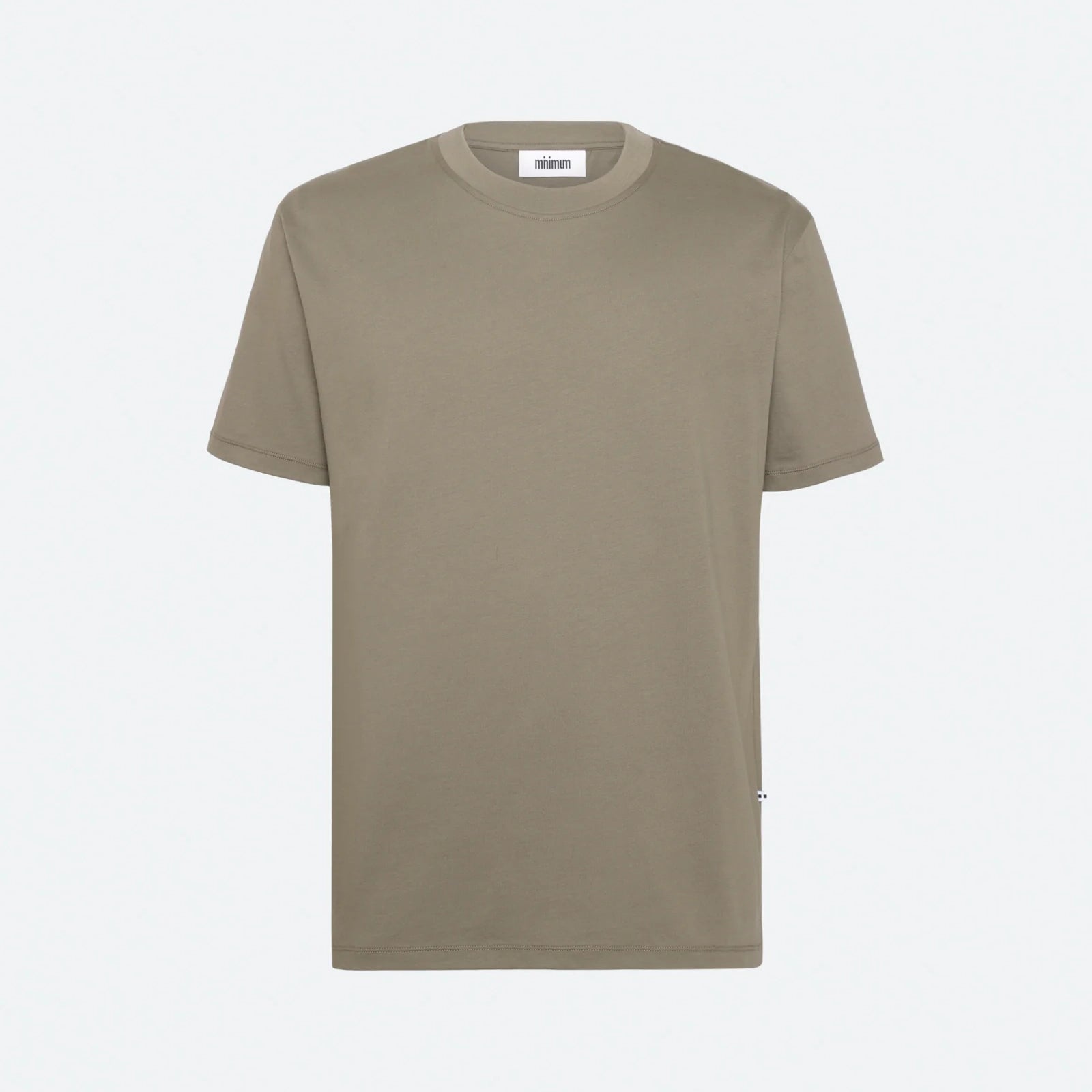 'Minimum Aarhus G029 Tee' in 'Dusty Olive' colour