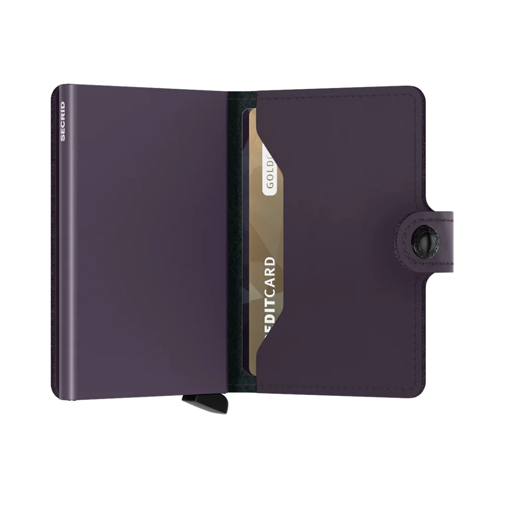 'Secrid Miniwallet - Matte' in 'Dark Purple' colour