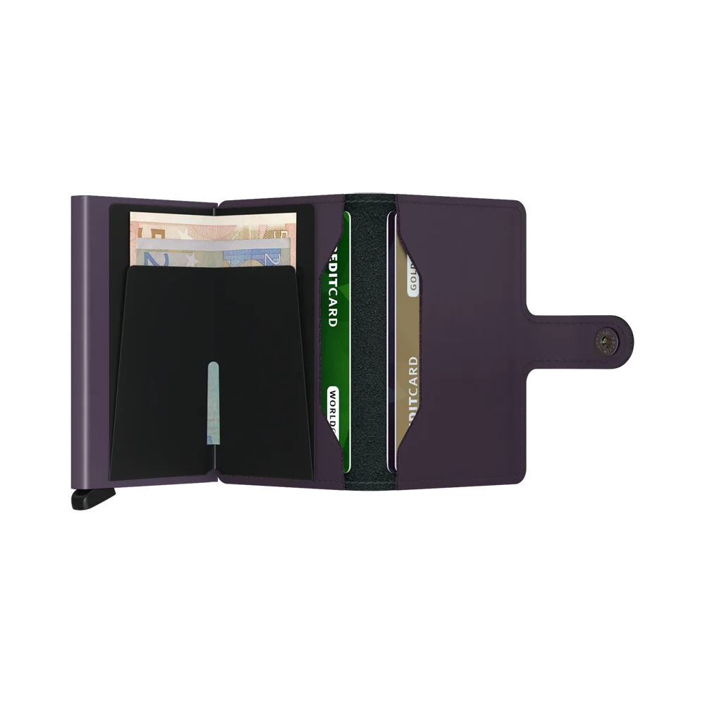 'Secrid Miniwallet - Matte' in 'Dark Purple' colour