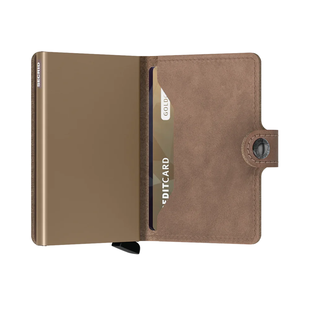 'Secrid Miniwallet - Vintage' in 'Taupe' colour