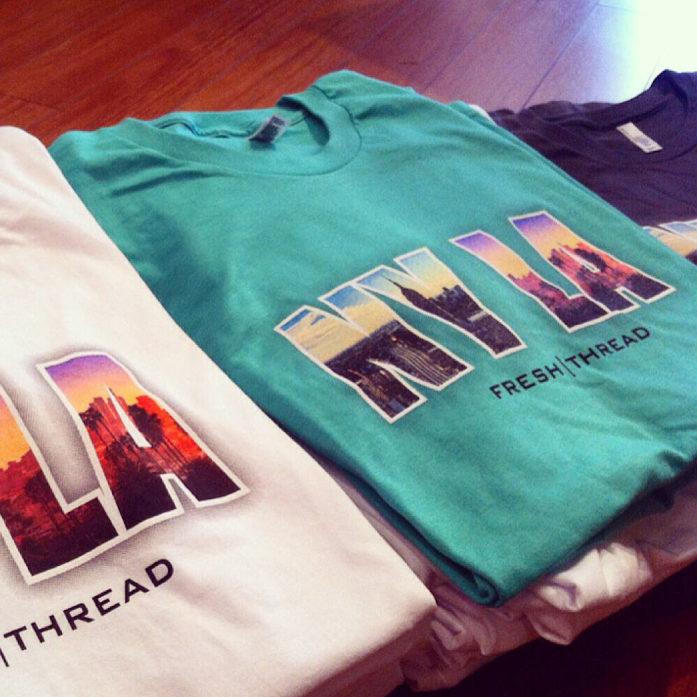 'NYLA Fresh Thread Women's Logo Tee' in 'Aqua' colour