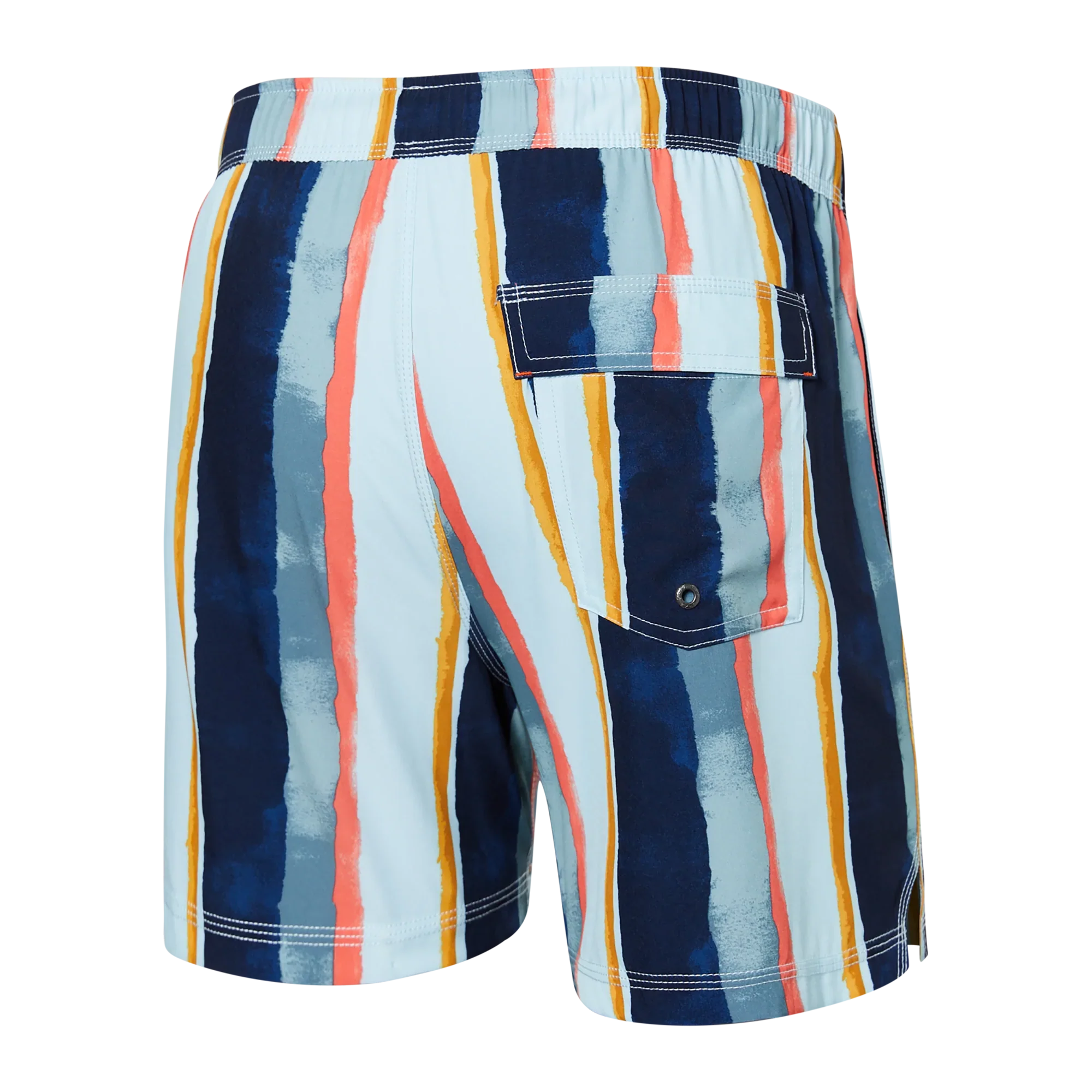 'SAXX Oh Buoy 5" Swim Shorts' in 'H20 Stripe' colour