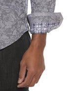 Robert Graham Electric Slide Button Up L/S Dress Shirt - Charcoal - 2 - Tops - Button Up Dress Shirt