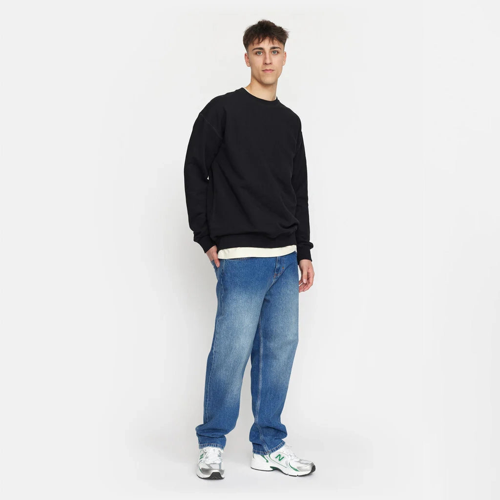 ‘Revolution 2060 Loose Crewneck Sweater' in ‘Black' colour