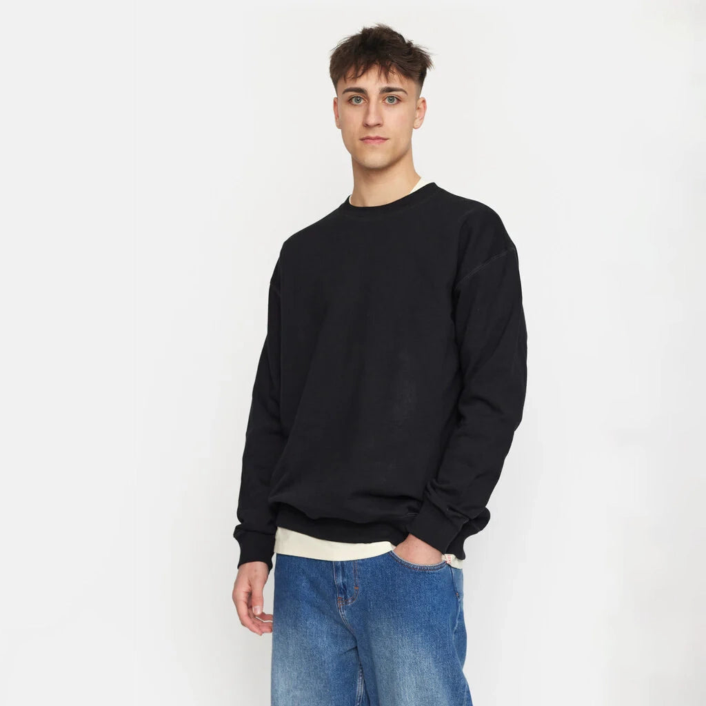 ‘Revolution 2060 Loose Crewneck Sweater' in ‘Black' colour