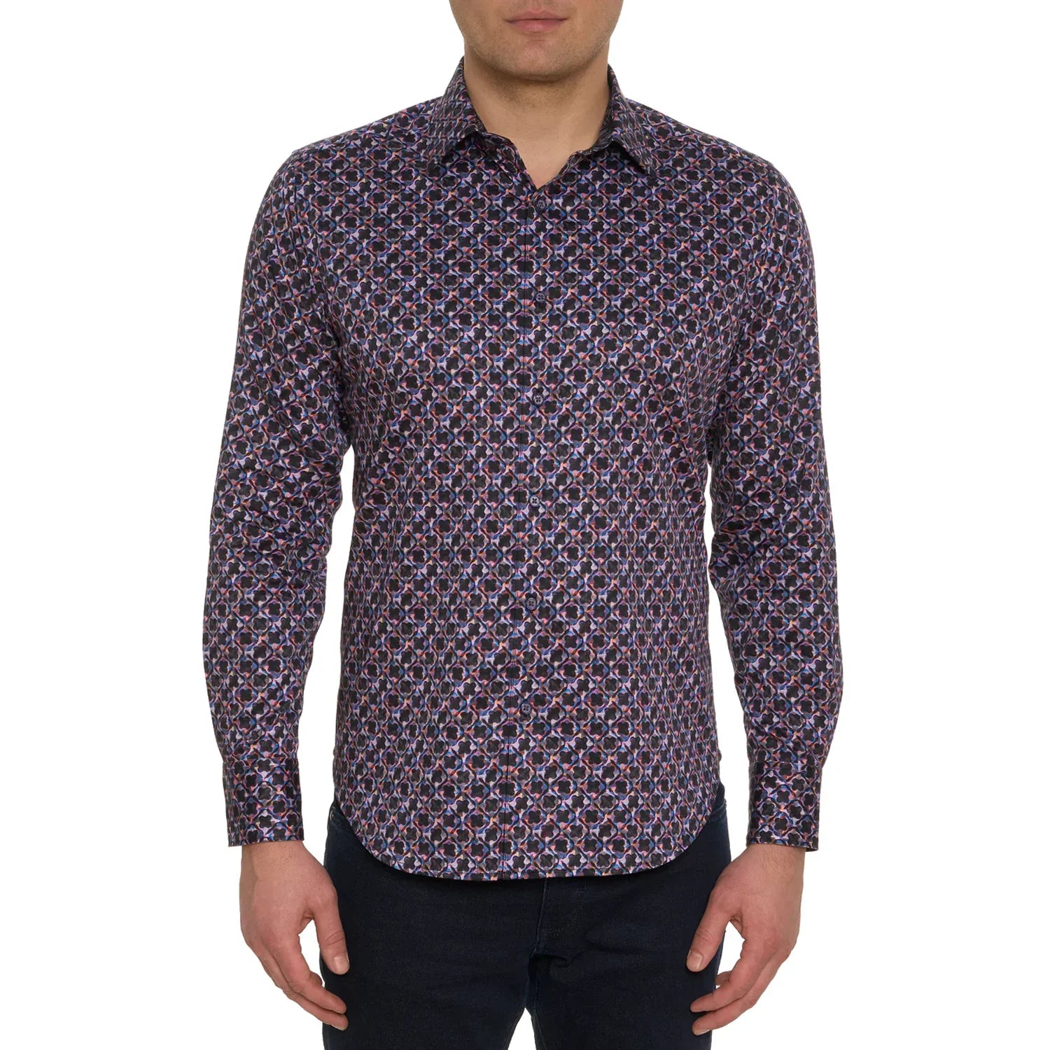 'Robert Graham Yeni Button Up L/S Dress Shirt' in 'Purple' colour