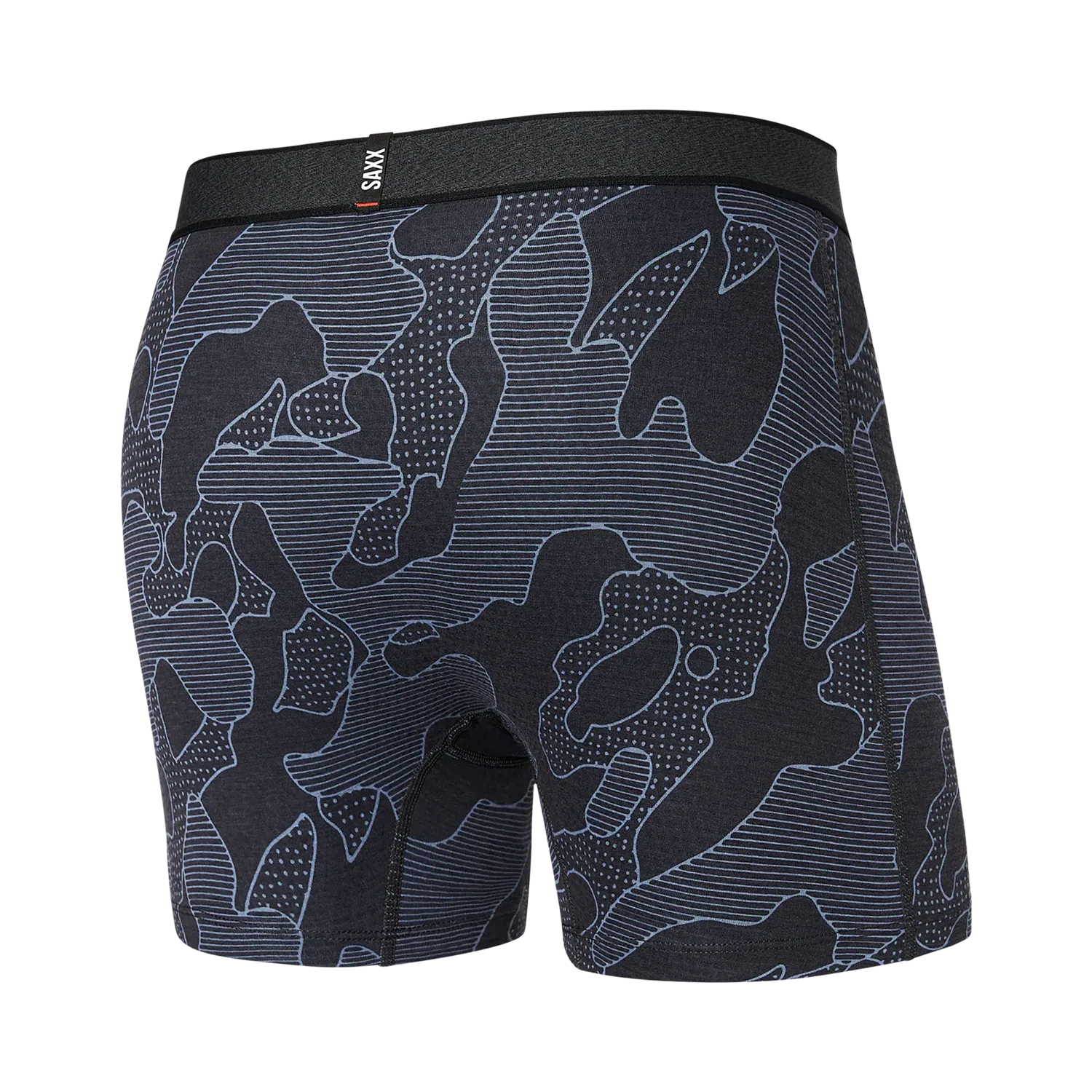 'SAXX Roast Master Mid Weight Boxer Brief - Po Mo Camo' in 'Twilight' colour