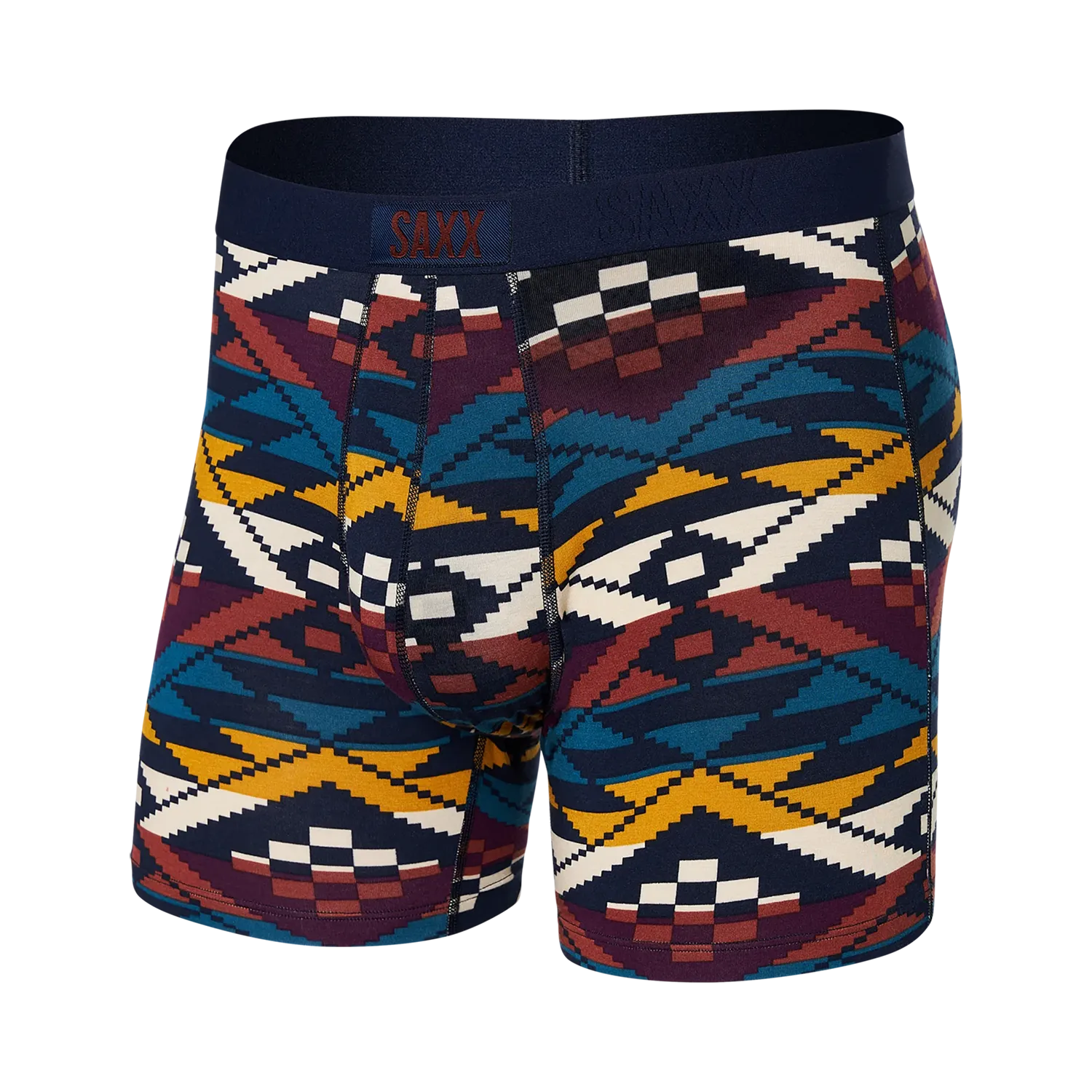 'SAXX Vibe Super Soft Boxer Brief - Asher Geo' in 'Multi' colour