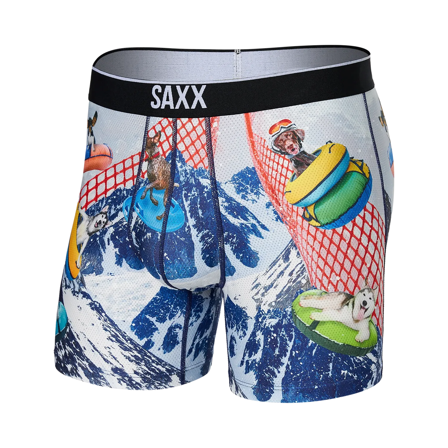 'SAXX Volt Breathable Mesh Boxer Brief - Sled Dogz' in 'Multi' colour