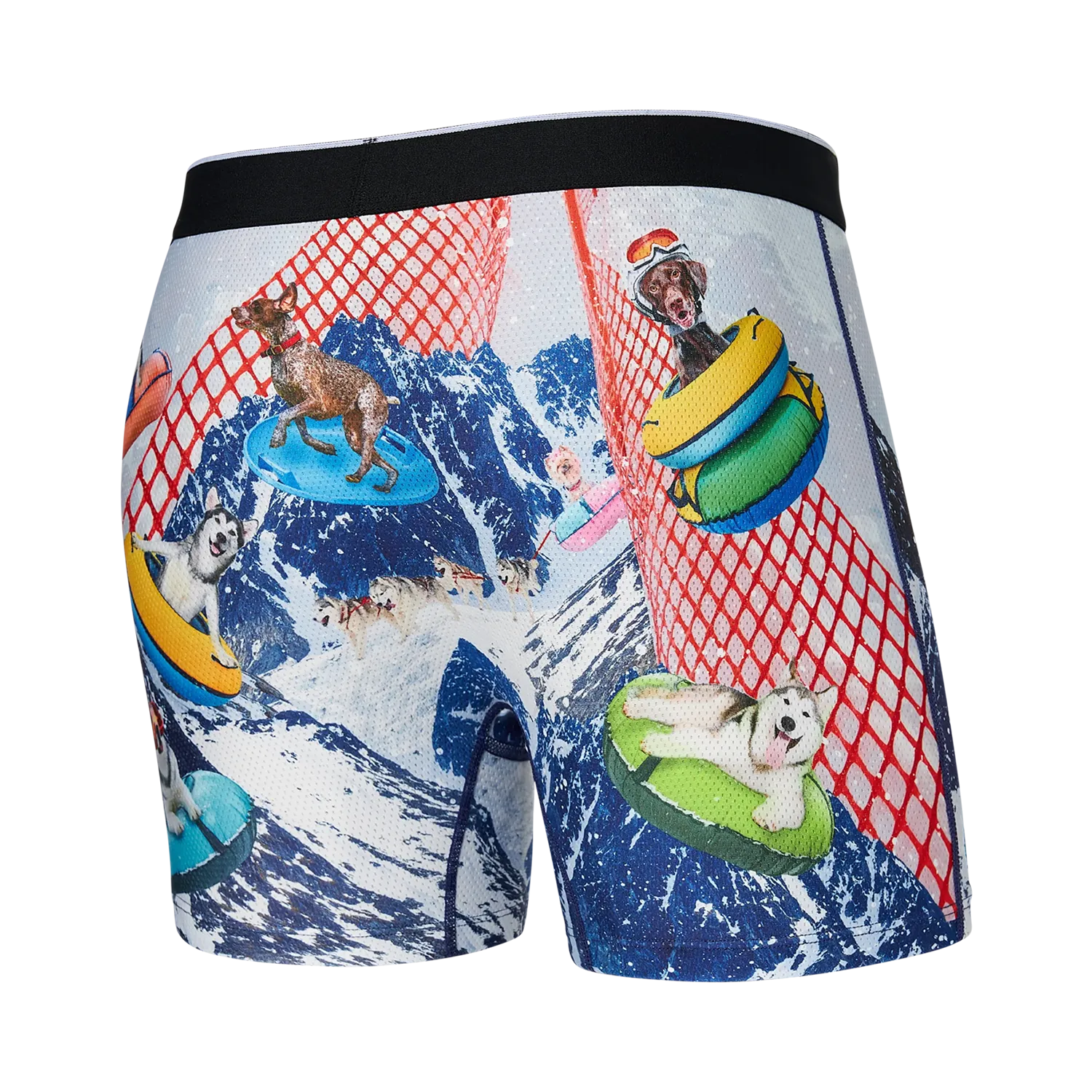 'SAXX Volt Breathable Mesh Boxer Brief - Sled Dogz' in 'Multi' colour