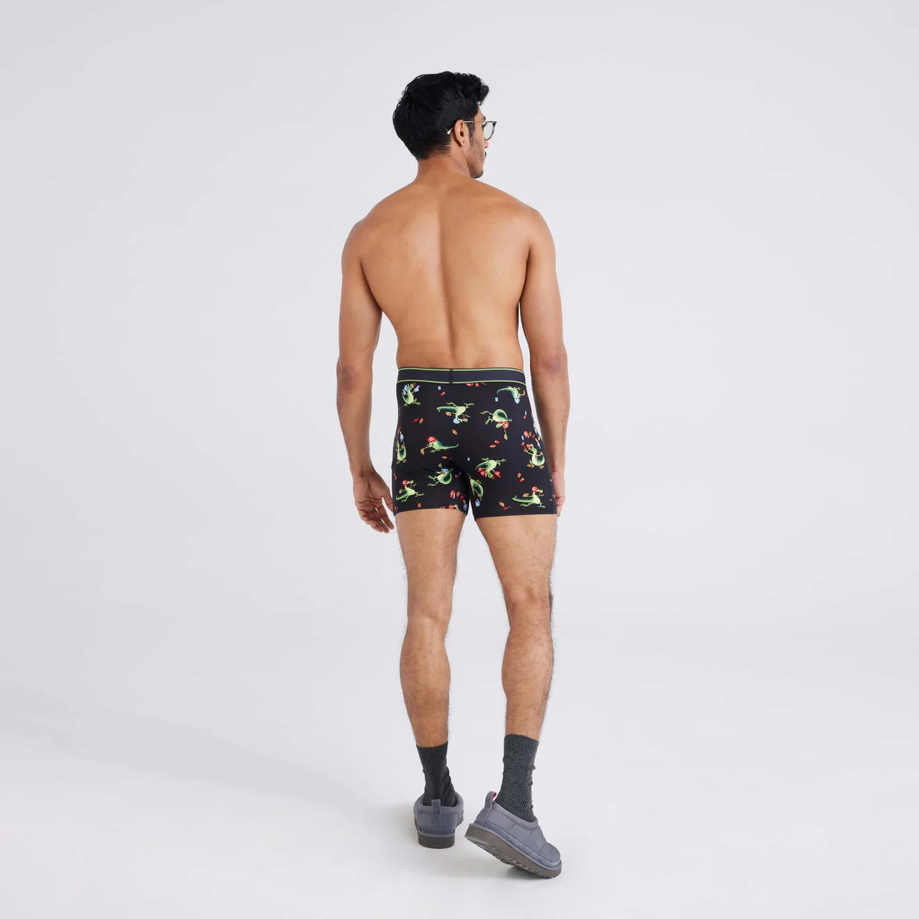 'Saxx Daytripper Boxer Briefs' in 'Tailgators Black' print