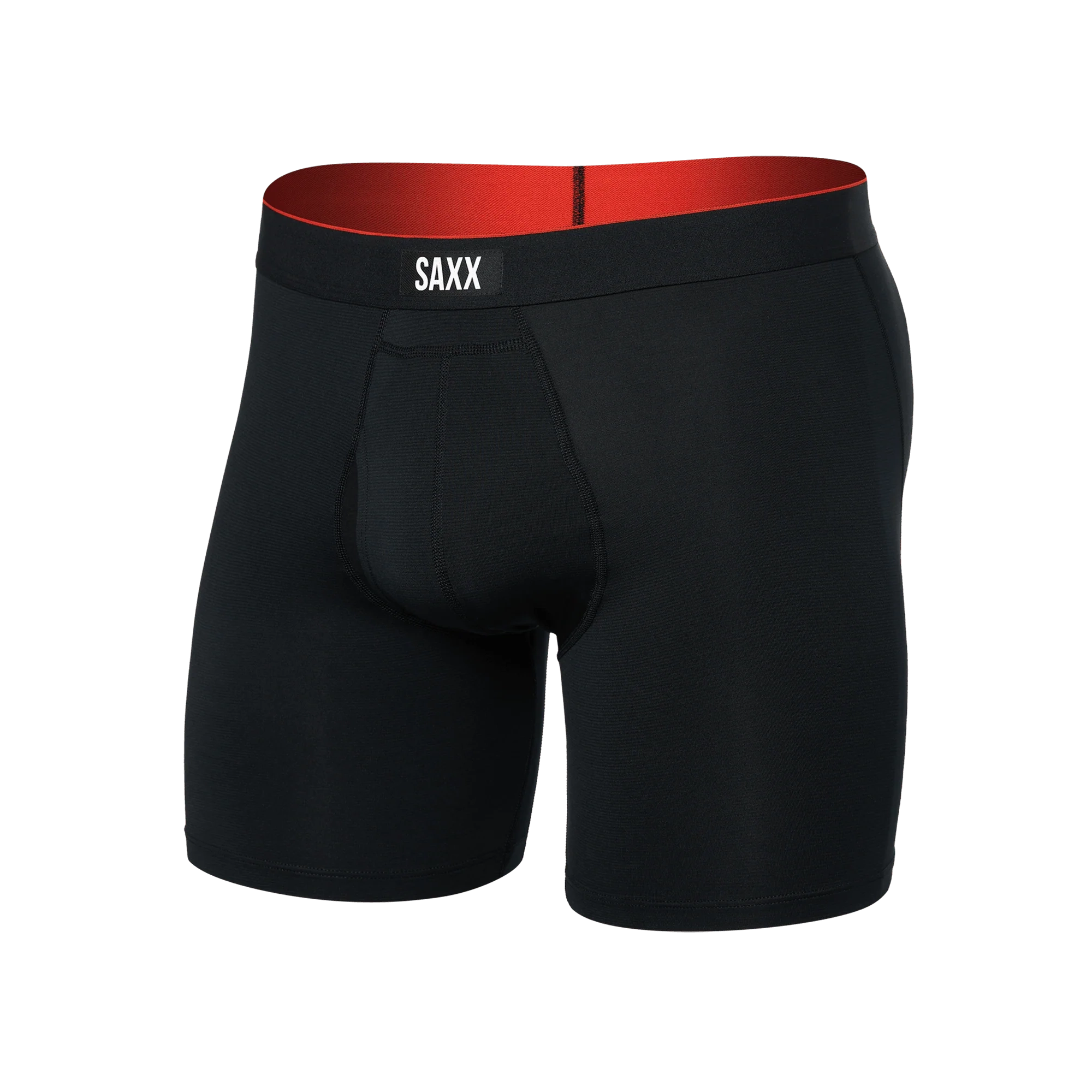 'Saxx Multi-Sport Mesh Boxer Briefs' in 'Black' colour