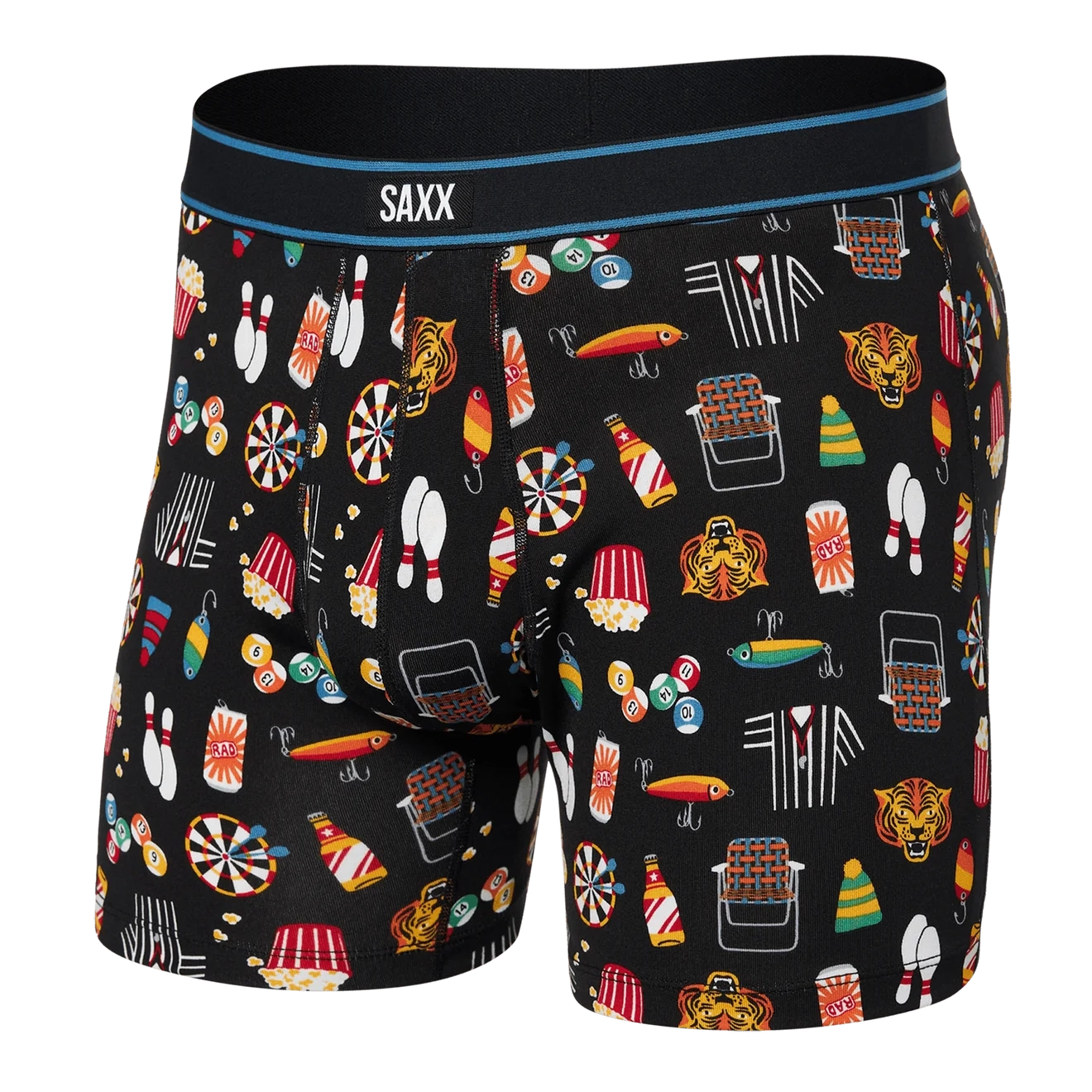 'SAXX Daytripper Boxer Brief - Types of Stripes' in 'Black' colour
