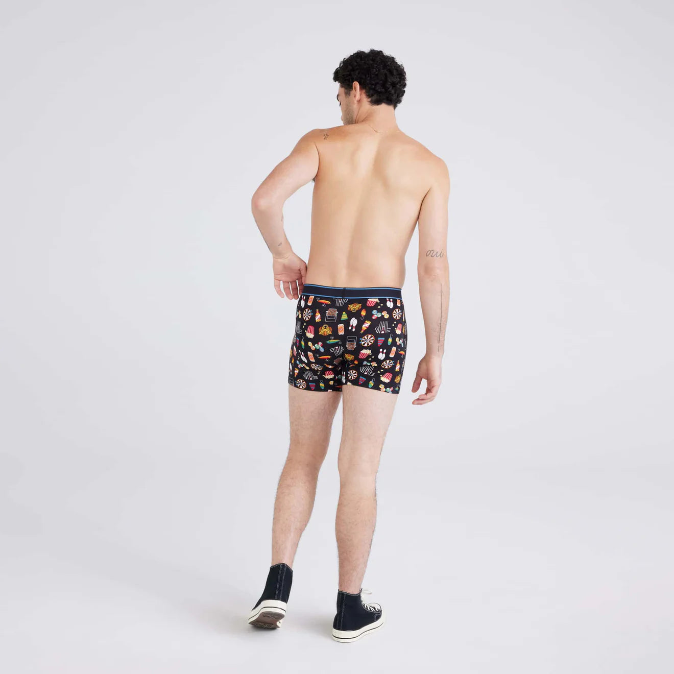 'SAXX Daytripper Boxer Brief - Types of Stripes' in 'Black' colour