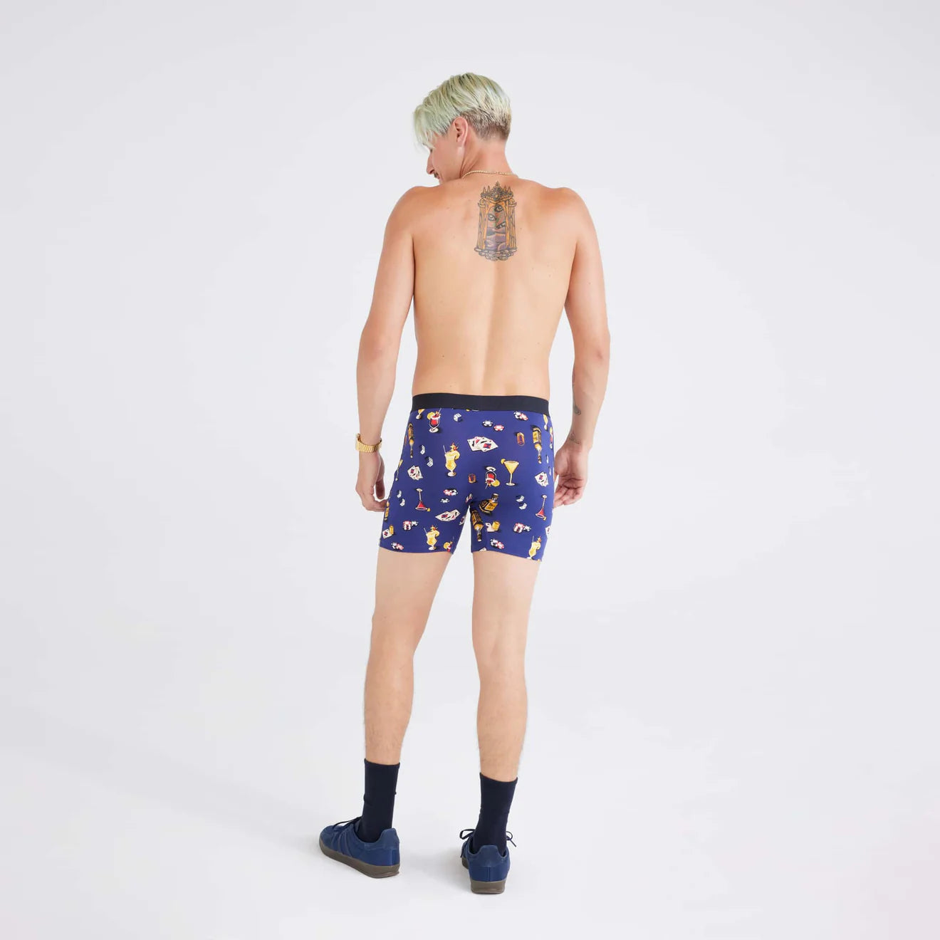 'SAXX Ultra Boxer Brief' with 'Astro Blue Vice Squad' print
