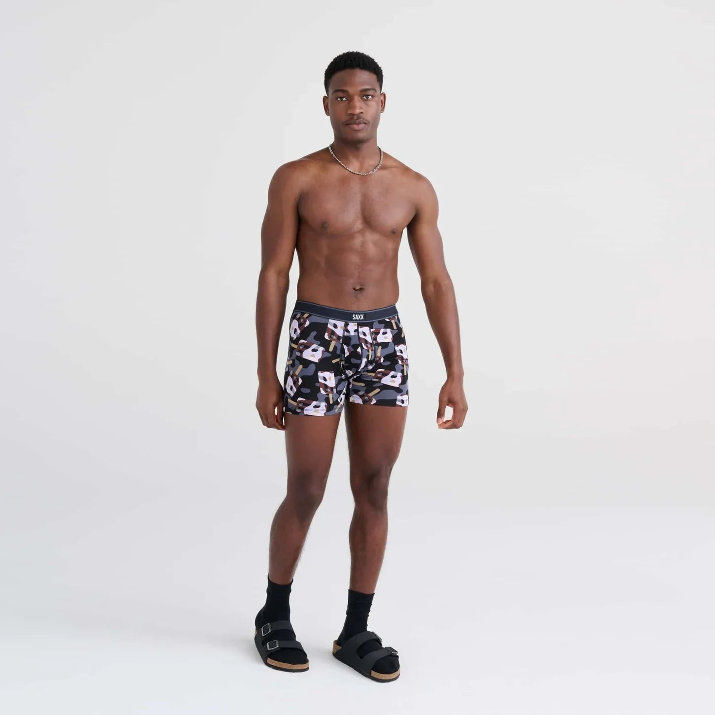 'SAXX Daytripper Boxer Brief - Camo Coolers' in 'Black' colour